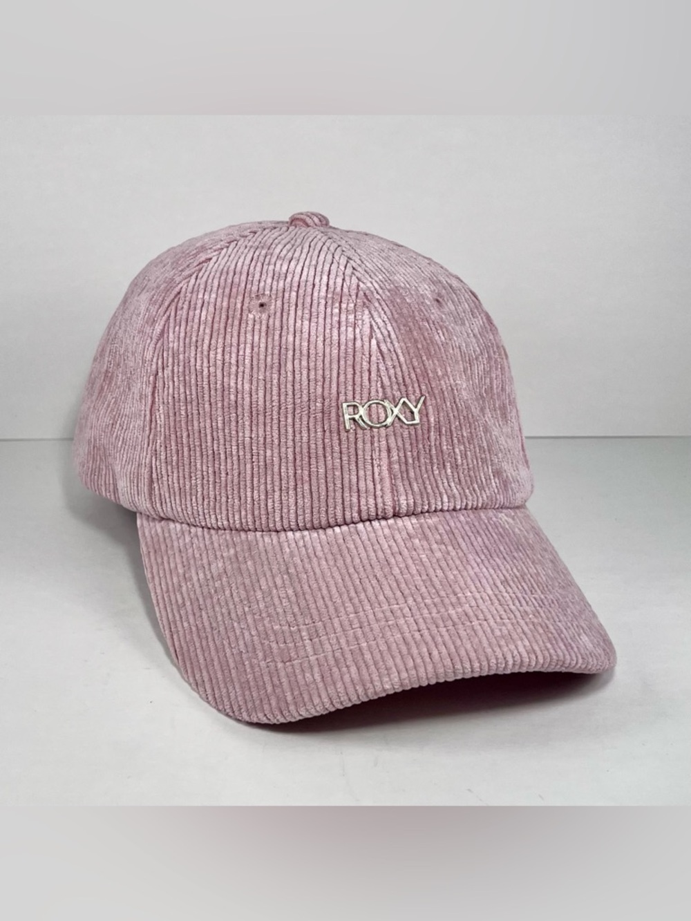Roxy Feeling Vibes Pink Corduroy Basebal Hat/Cap Pink Adjustable One Size